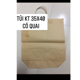 Combo 50/100 túi giấy có quai loại túi 5 kt 35x40