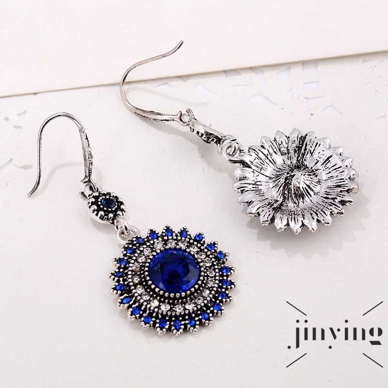 GETNOIVAS Bông tai hợp kim hình hoa hướng dương phong cách vintage