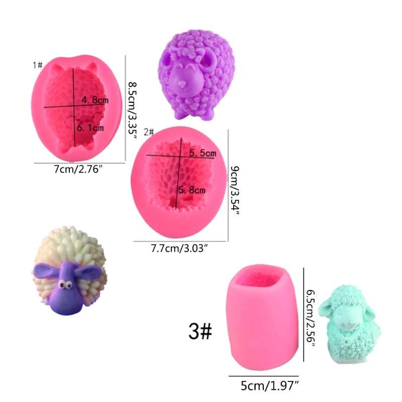 Khuôn Làm Bánh / Xà Phòng Hình Chú Cừu 3d Dễ Thương