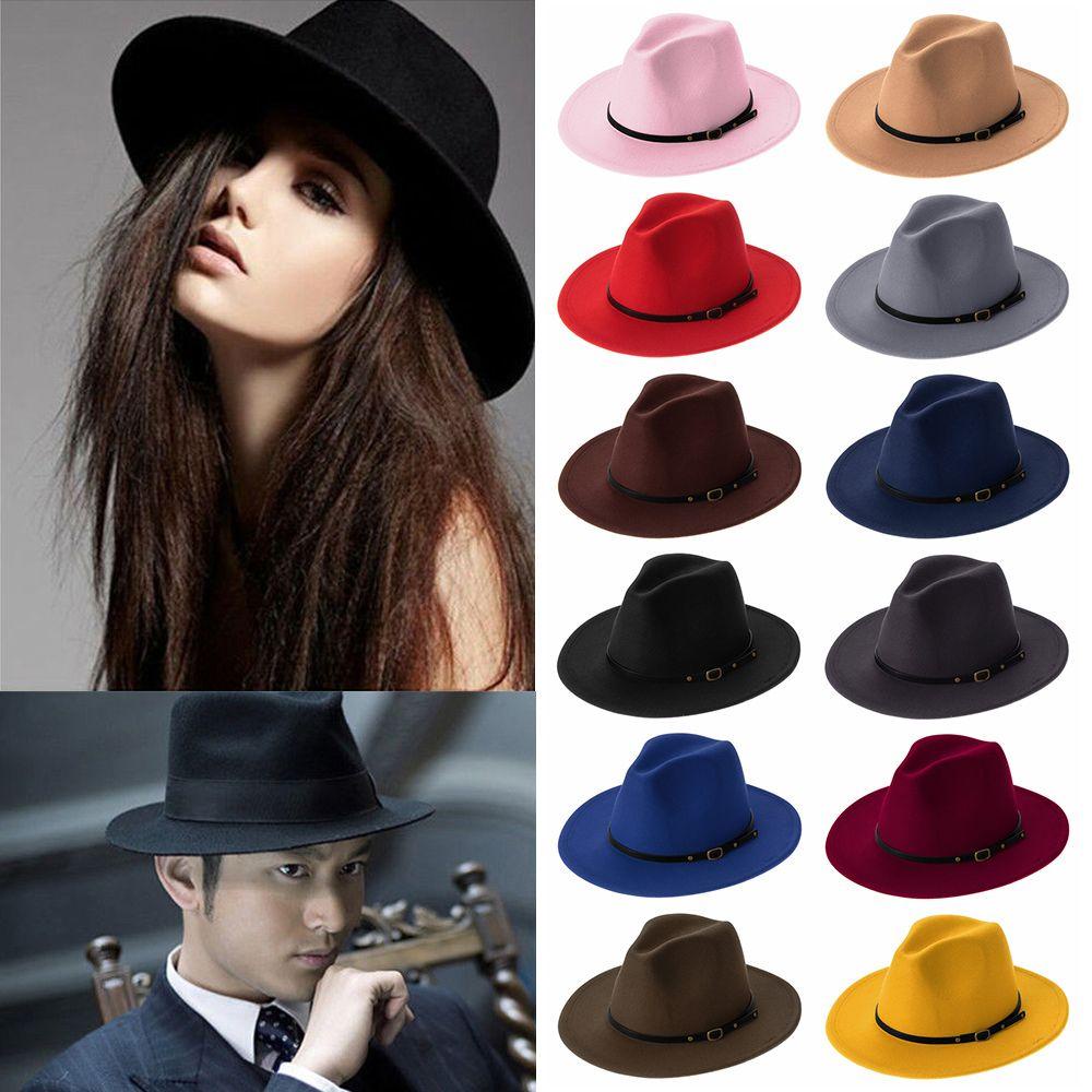 Mũ Fedora Vải Nỉ Vành Rộng Kiểu Vintage Thời Trang Thu Đông