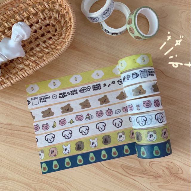 Băng dính trang trí, washi tape đơn giản ngộ nghĩnh