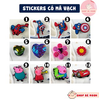 Full bộ jibbiz cài dép, loại xin xò full mã vạch,Sticker cài dép siêu ngầu, siêu xinh