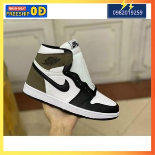 Giày Sneaker🌟FREESHIP🌟 Jordan 1 Nâu Đen Cao Cổ
