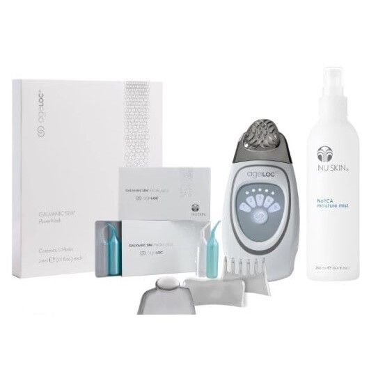 Máy massage mặt, nâng cơ, xóa nhăn ageLOC Galvanic Face Spa Pack (1 Face Spa, 2 Facial Gels, 1 Moisture Mist)