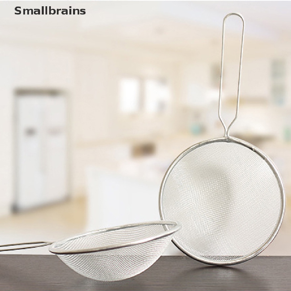 Smbr 1pcs stainless steel sieve oil colander oil grid flour soy milk sieve BR