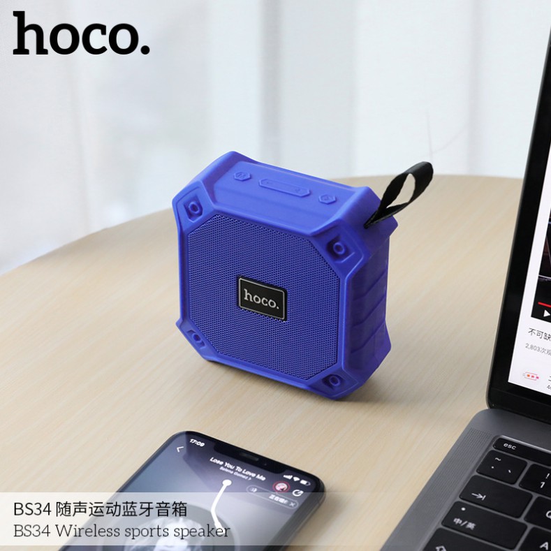 Loa không dây ⚡CHÍNH HÃNG⚡ Loa bluetooth không dây thể thao BS34 BT V5.0 cho 3 giờ gọi và hỗ trợ âm nhạc