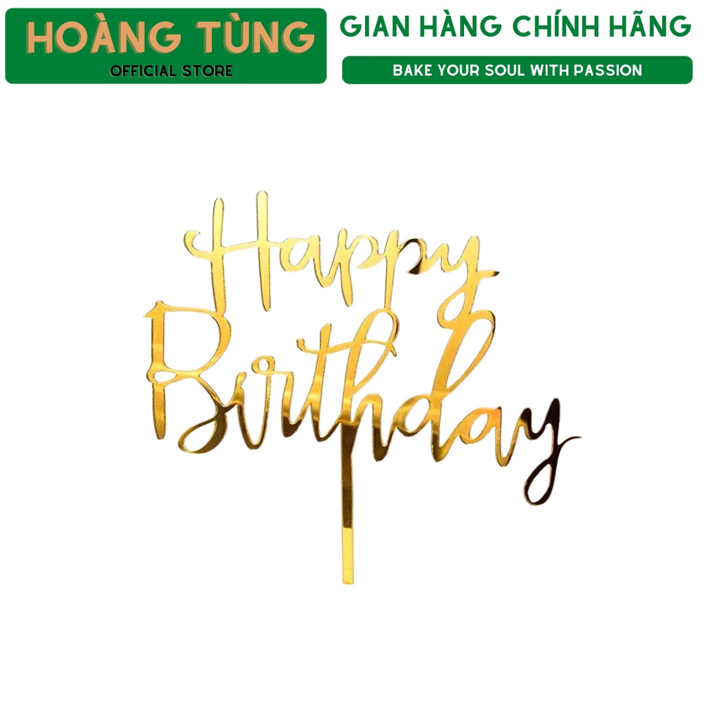 Combo 10 que cắm trang trí bánh sinh nhật, bánh kem, chữ Happy birthday