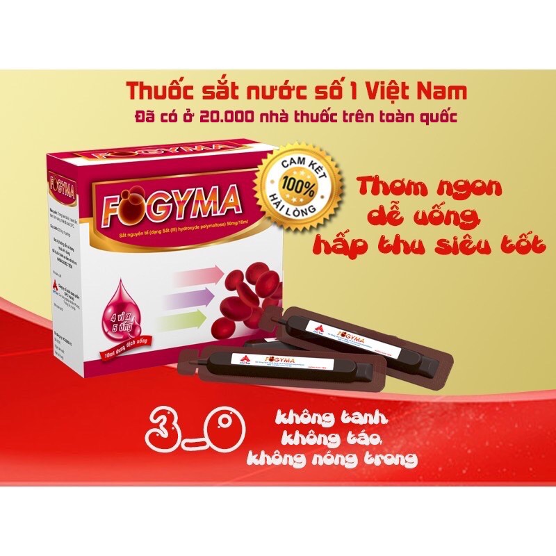 SẮT NƯỚC FORGYMA CHO MẸ BÀU HỘP 20 ống