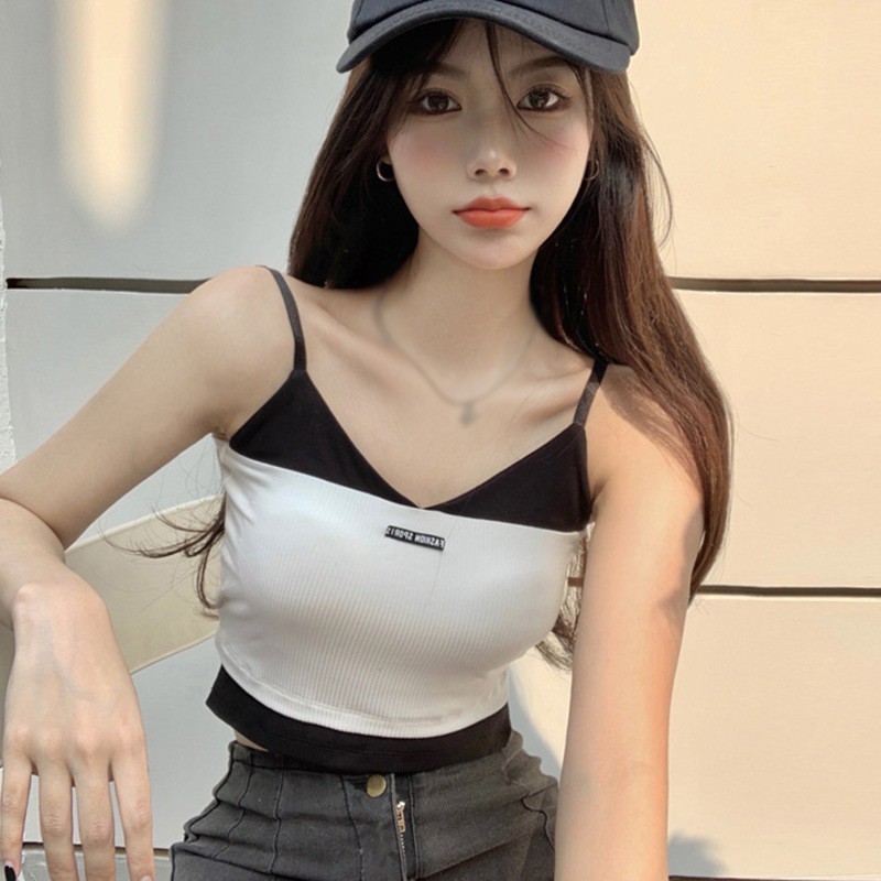 Áo Lửng Hai Dây Cổ Tim Quyến Rũ Dành Cho Nữ | BigBuy360 - bigbuy360.vn