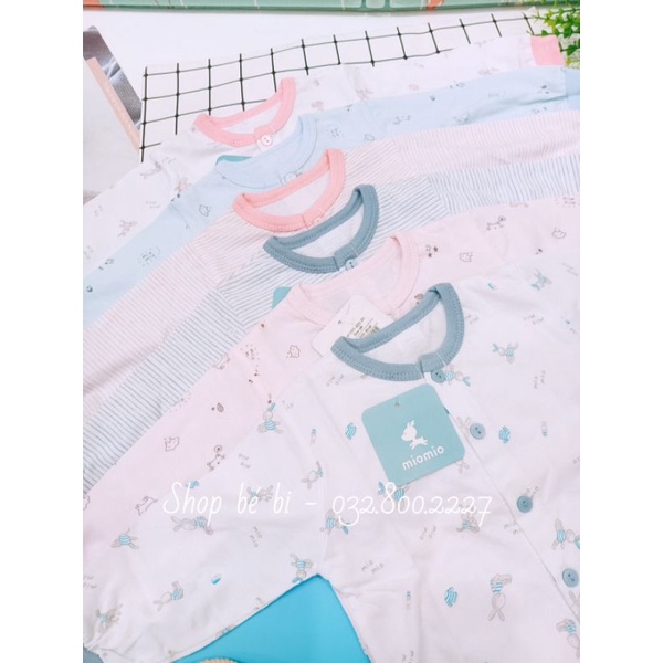 Bộ Tay Dài Cotton Sơ Sinh Miomio 100% Cotton - CHÍNH HÃNG