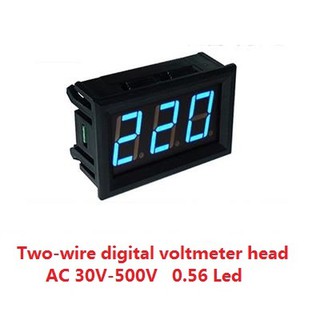 Đồng hồ đo vôn kế AC 30V-500V 0.56 led xanh dương