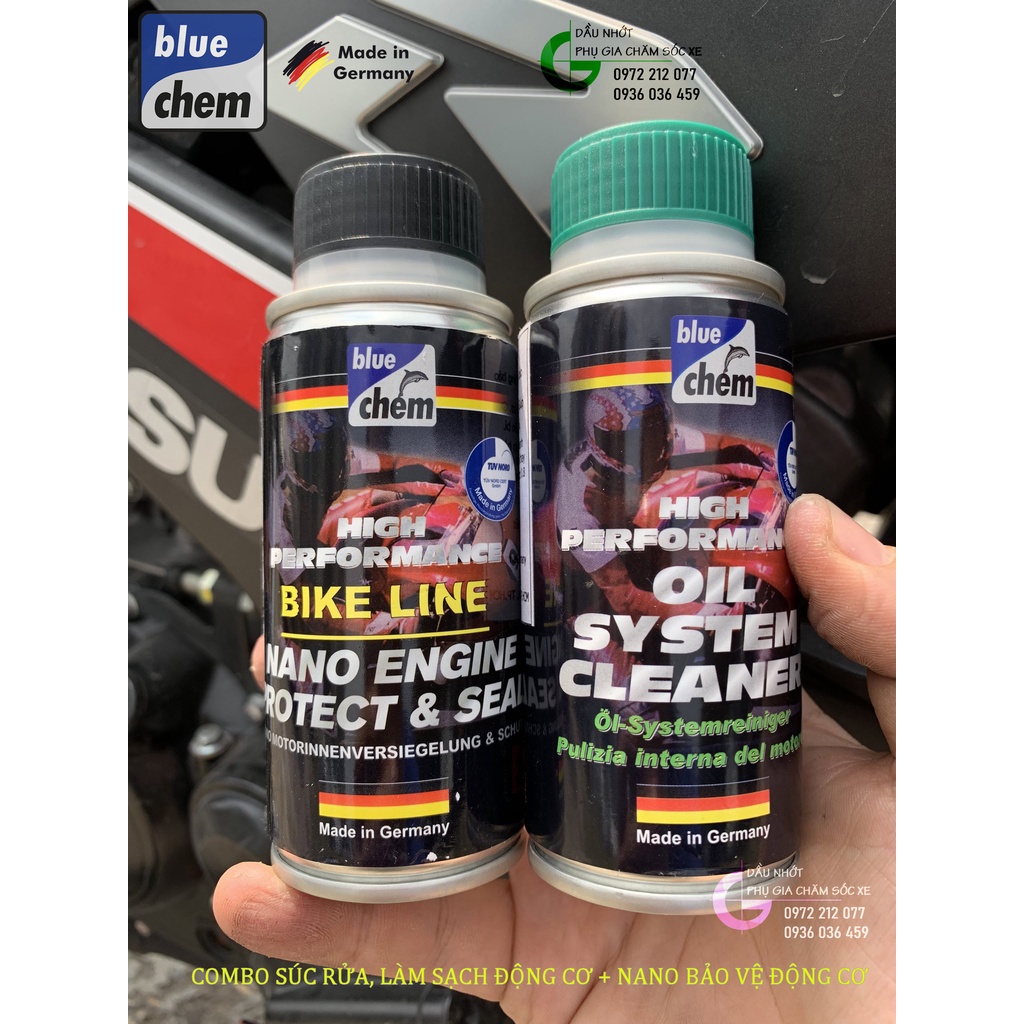 Nano bảo vệ động cơ Bluechem Nano Engine Protect & Seal cho xe máy