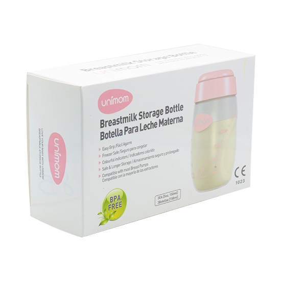 Bộ 3 bình trữ sữa mẹ Unimom 150ml có núm ti / không có núm ti