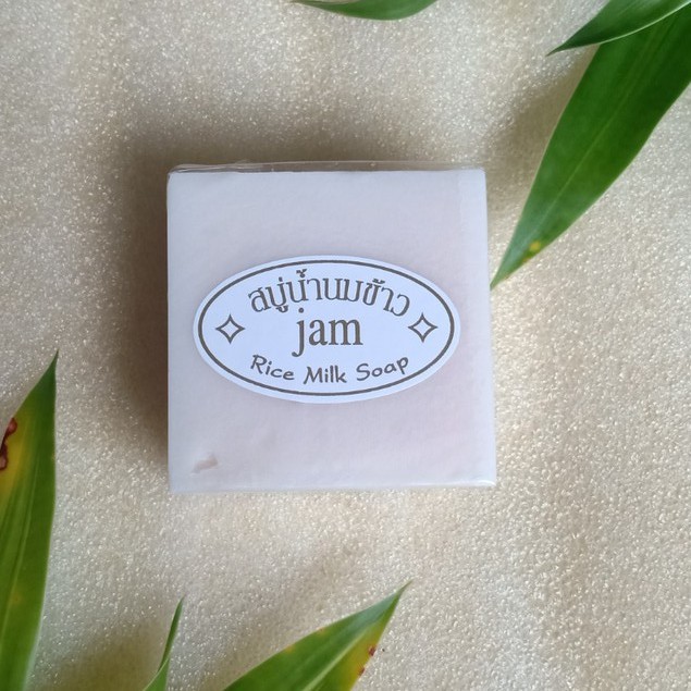 Xà Phòng Cám Gạo - Xà Bông Trắng Da Thái Lan Jam Soap Vuông 65gr