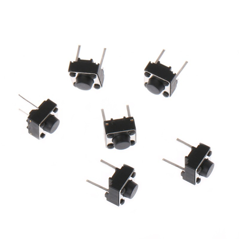 Bộ 100 nút bấm 2 chấu kích thước 6x6x5mm