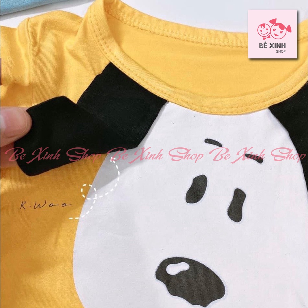 Dài tay Bộ quần áo dài tay cho bé trai bé gái Kwoo [Giá tốt] Quần áo bộ ngủ mùa thu đông cho bé gái trai CHÓ SNOOPY