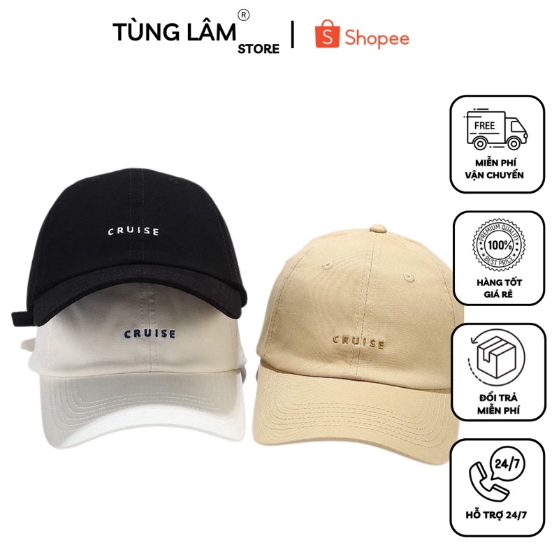 Nón kết lưỡi trai CRUISE phong cách Ulzzang form unisex nam nữ