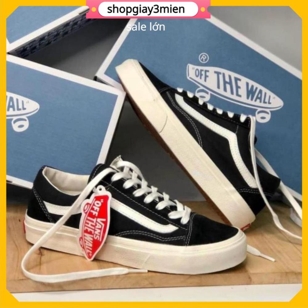 💕giày 3 miền💕 Giày 𝐕𝐀𝐍𝐒 Vaul đen sọc trắng chuẩn đẹp, 𝐕𝐀𝐍𝐒 Vaul Old Skool Đen Cực Hot 2021 🤣