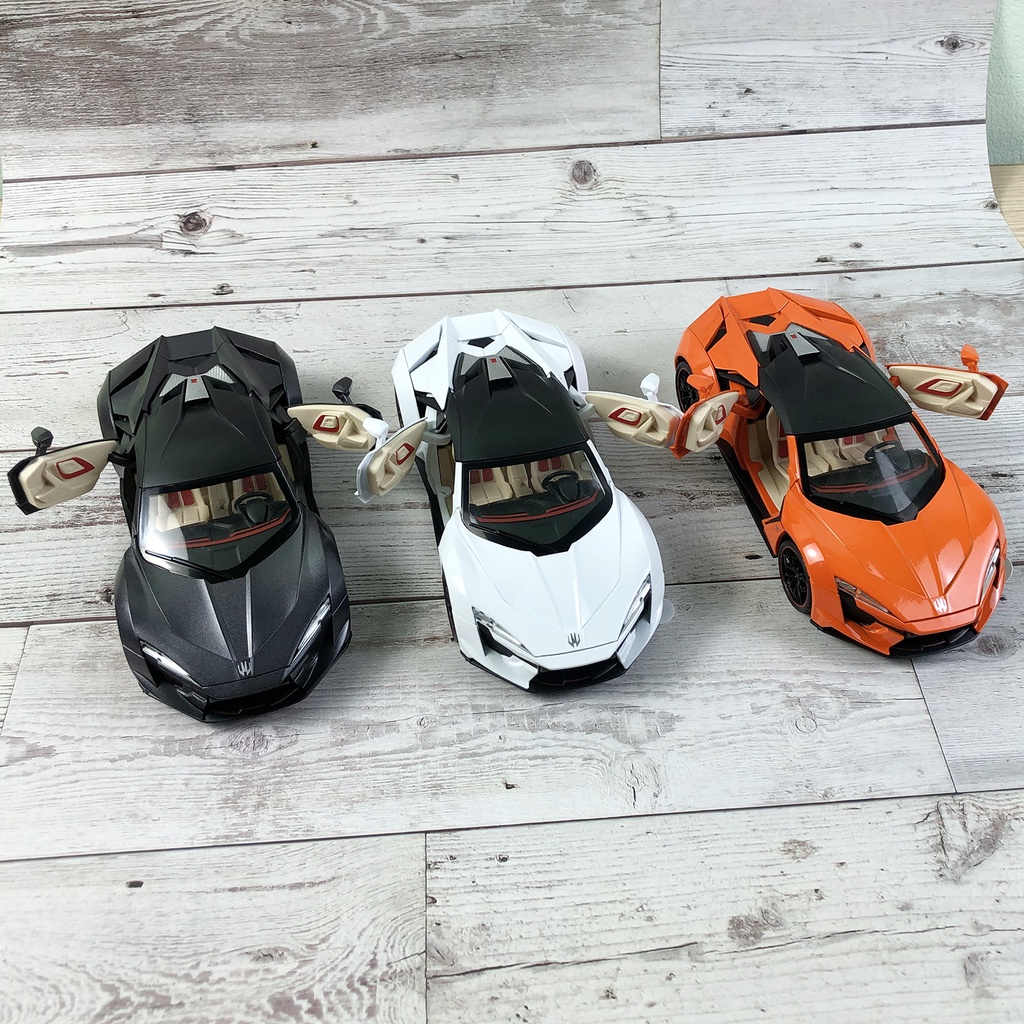 Mô hình xe Lykan Hypersport tỉ lệ 1:24 chất liệu hợp kim, làm quà, trang trí cực chất