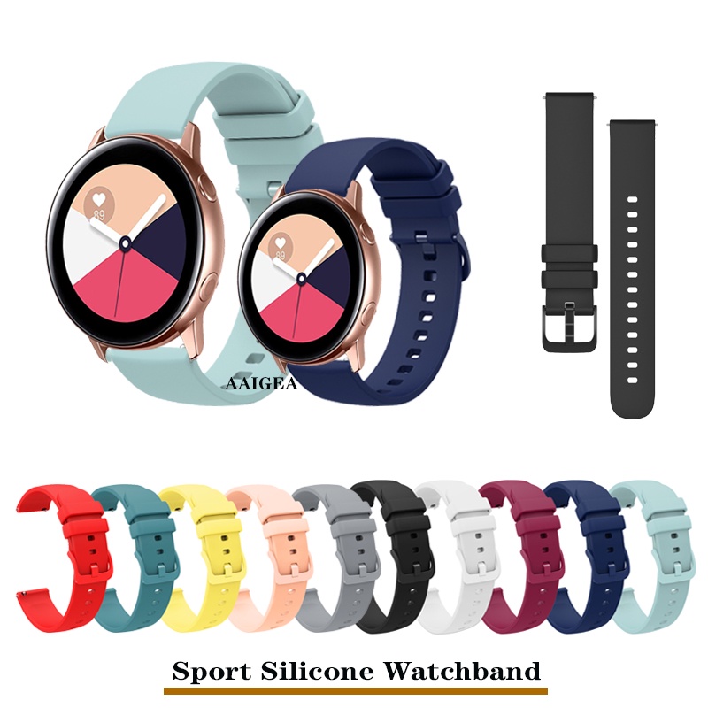 Dây Đeo Silicon 20mm Cho Đồng Hồ Thông Minh Samsung Galaxy Watch Active 2 / Watch4 / Gear Sport