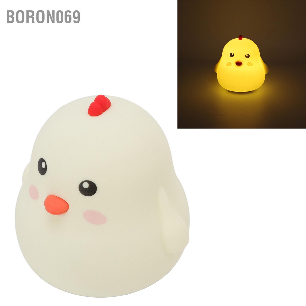 Đèn ngủ LED Sáng tạo Hình con gà USB Sạc cho Trẻ em dễ thương với cảm biến ứng Boron069