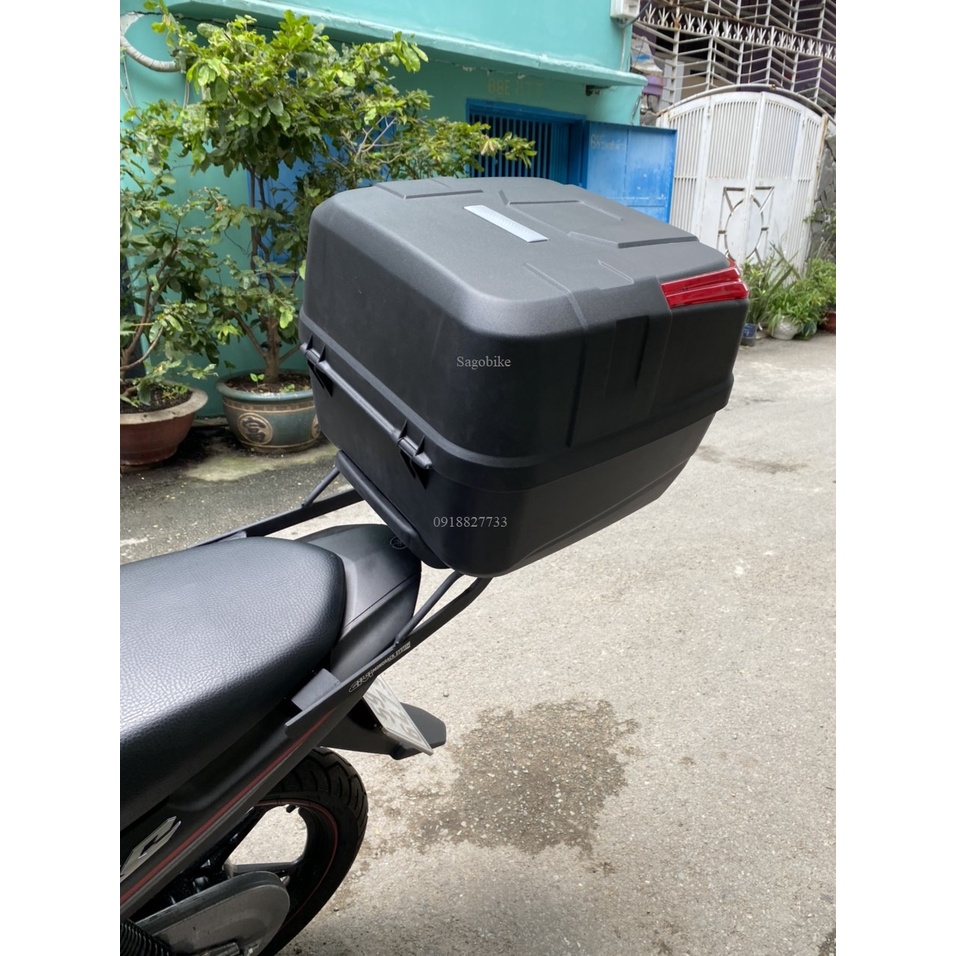 Thùng xe Sirius, thùng Givi B33NM và baga givi lắp cho xe Sirius, hàng Givi chính hãng, bảo hành 2 năm