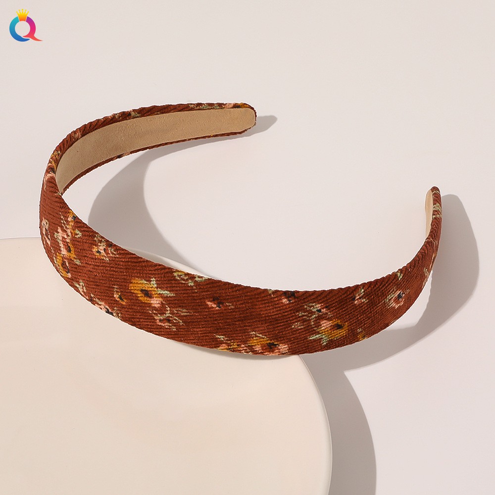 Cài tóc vải nhung kẻ phong cách vinatge đáng yêu cho nữ