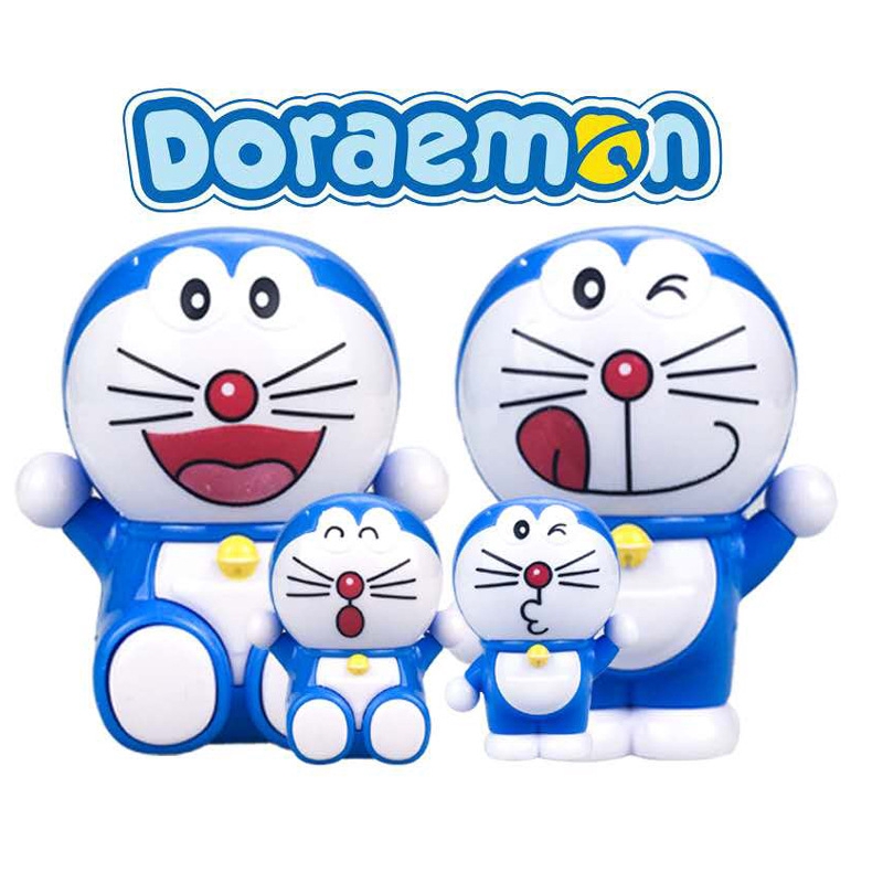 Set 4 Mô Hình Đồ Chơi Nhân Vật Hoạt Hình Doraemon Xinh Xắn