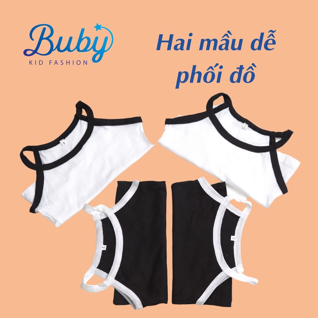 Áo croptop 2 dây bé gái BUBY. Áo thun phông cotton 100% tự nhiên cực kỳ thoáng mát cho mùa hè bé tu 1 2 3 4 5 6 7 8 tuoi