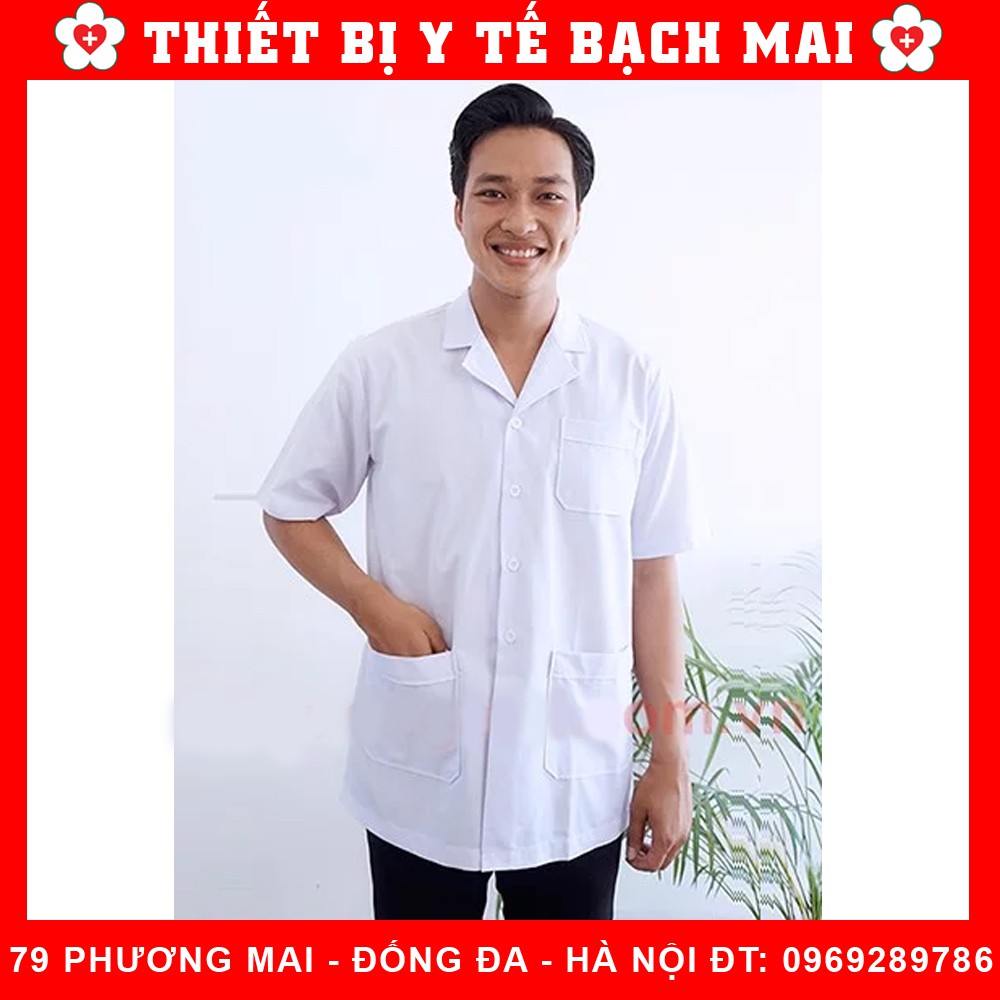 Áo Blue Y Tá Cộc Tay Dùng Trong Y Tế, Spa, Thẩm Mỹ Viện