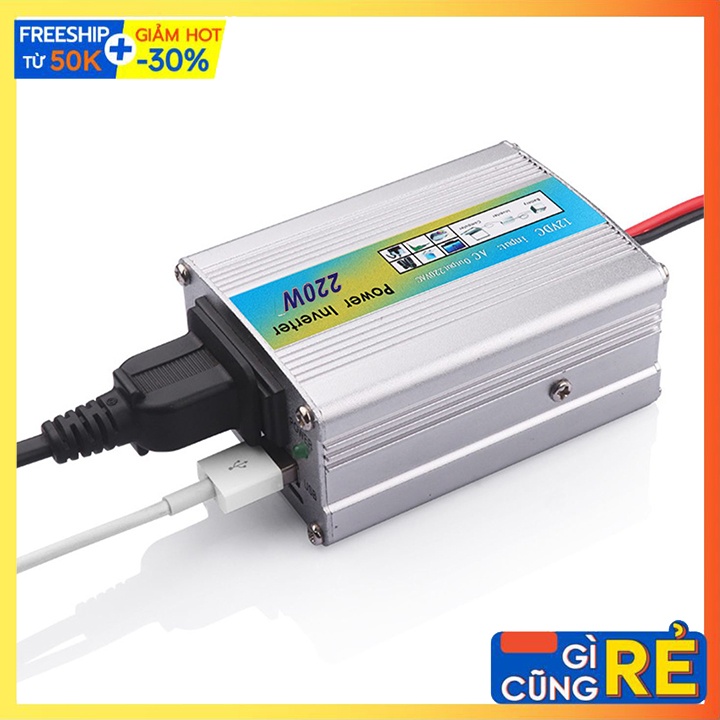 Bộ Đổi Nguồn 220W từ dòng DC 12V - AC 220V