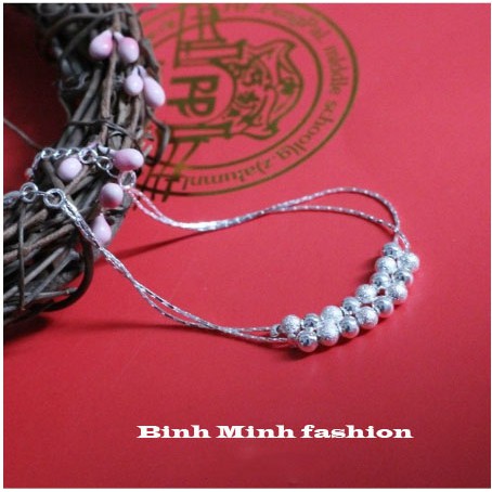 Lắc chân dây bi đôi S925 xinh xắn sale giá sốc | BigBuy360 - bigbuy360.vn
