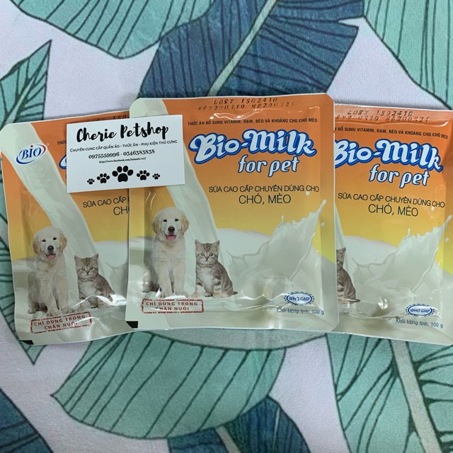 Sữa bột dinh dưỡng Bio Milk dành cho chó mèo con 100g