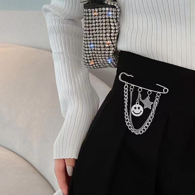 iF YOU Trâm cài áo   kiểu ngôi sao năm cánh mặt cười thời trang dành cho nữ