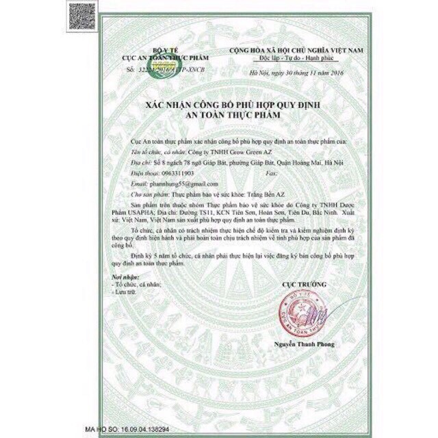 Trắng bền AZ (trẻ hoá da, xoá nếp nhăn, làm trắng da...) | Thế Giới Skin Care