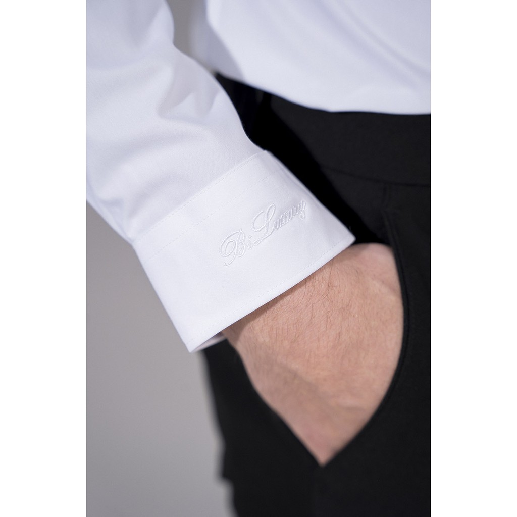 Áo sơ mi nam trắng dài tay Biluxury in ngực hoa diên vĩ đẳng cấp vải mềm mịn ít nhăn form chuẩn bodyfit 5SMDT002TRK | BigBuy360 - bigbuy360.vn