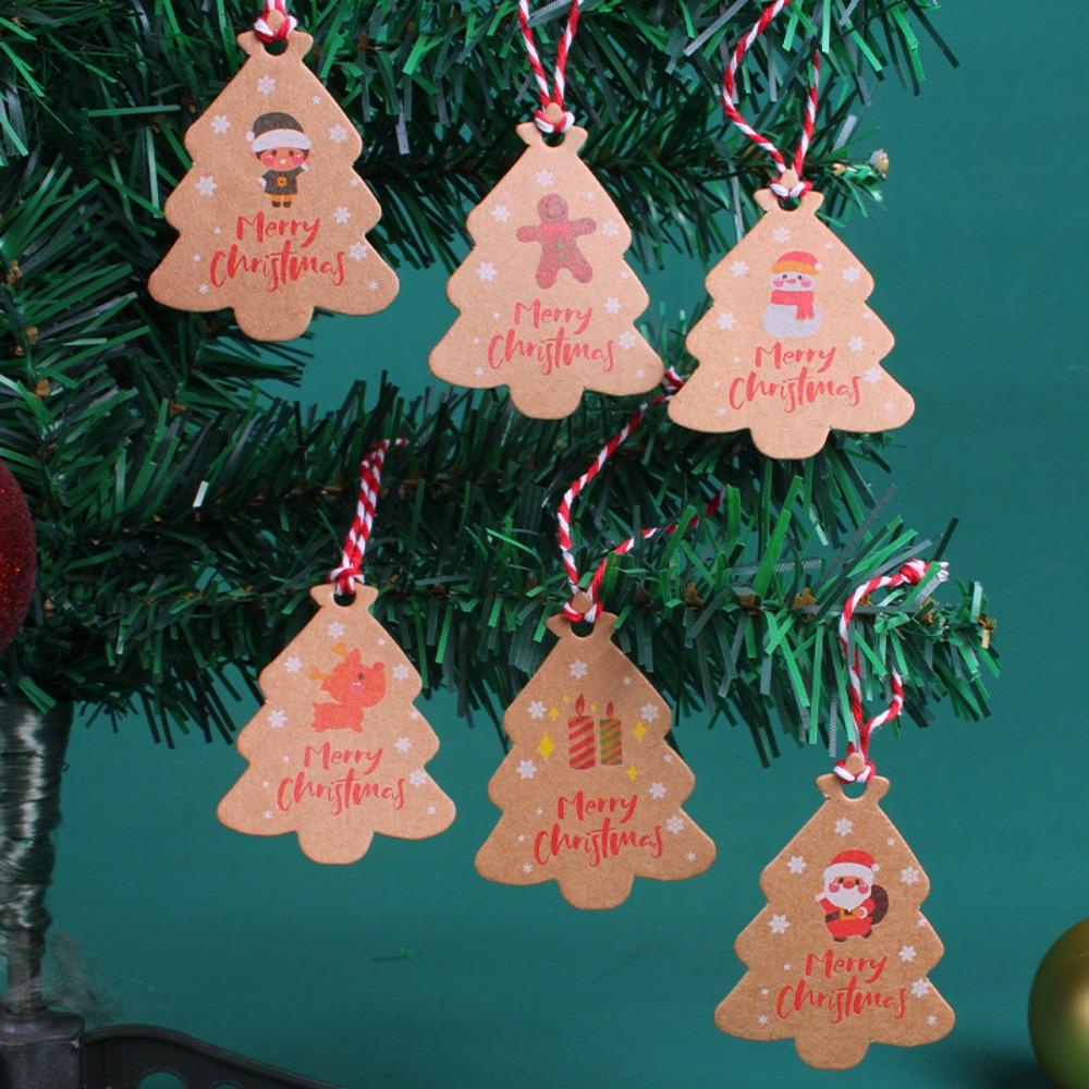 Daphs xmas cây treo quà gói nướng bao bì trang trí cho trang chủ thẻ quà tặng nguồn cung cấp tự làm cảm ơn thẻ giấy kraft
