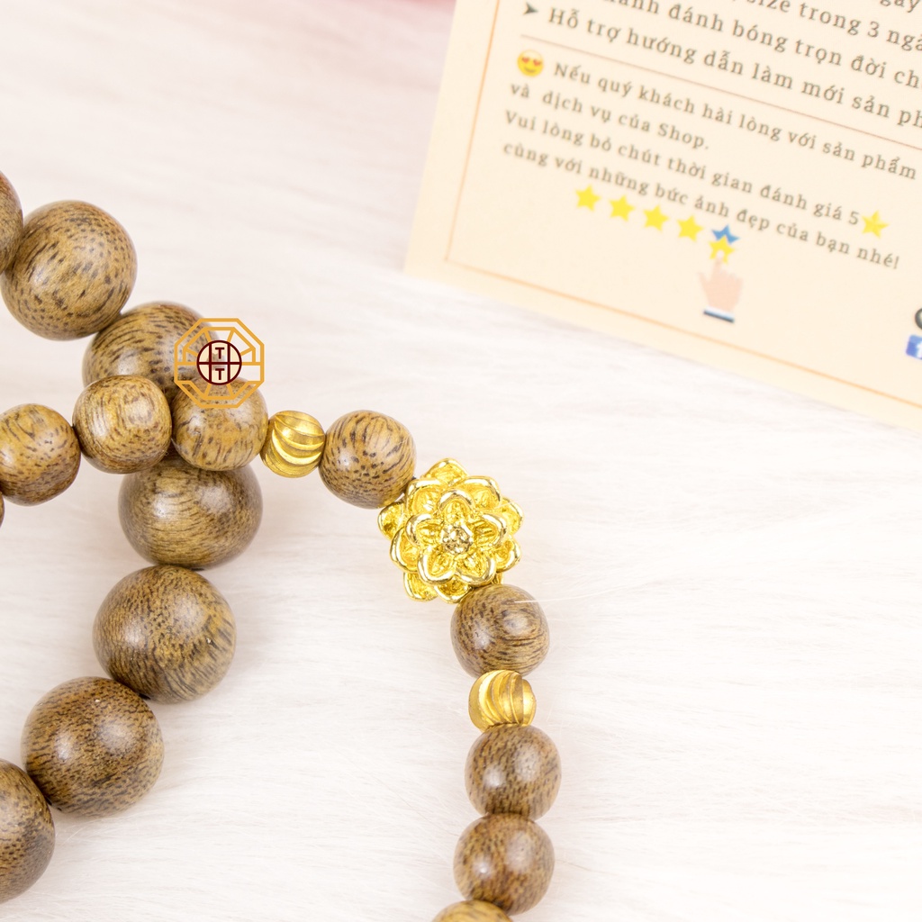 Vòng Trầm Hương Tốc [TẶNG TÚI GẤM] - có mẫu Mix Tỳ Hưu, Hoa Sen - Vòng tay phong thủy gỗ tự nhiên  - Phong Thủy Tây Tạng