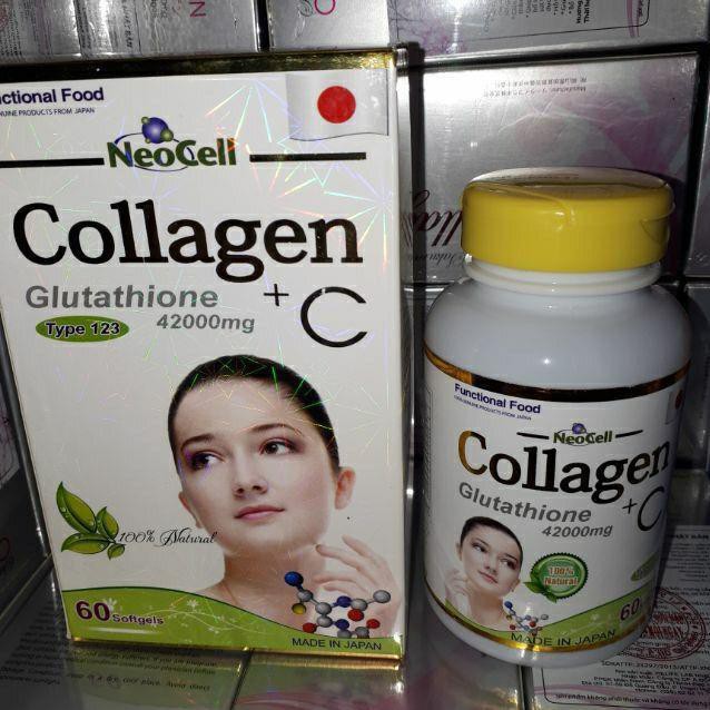 Viên Collagen + C Glutathione 42000mg làm đẹp da nám da vàng da chỗng lão hoá da