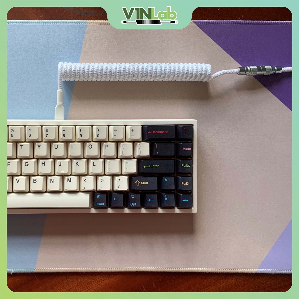 Dây cáp custom handmade Type-C cho bàn phím cơ / Coiled Custom cable type-C for mechanical keyboard