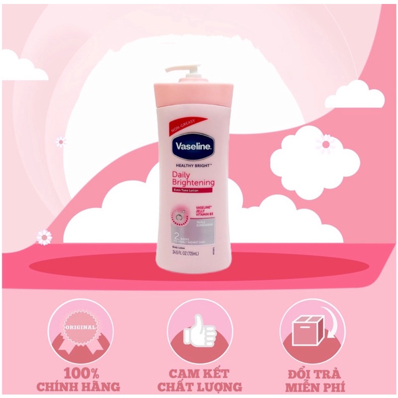 Sữa dưỡng thể Vaseline Healthy White UV Lightening 725ml