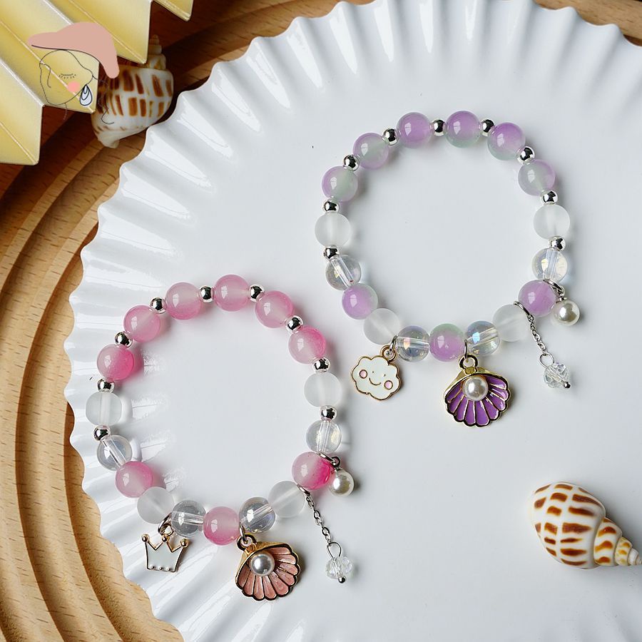 Vòng Tay Chuỗi Hạt Pha Lê May Mắn Cho Nữ