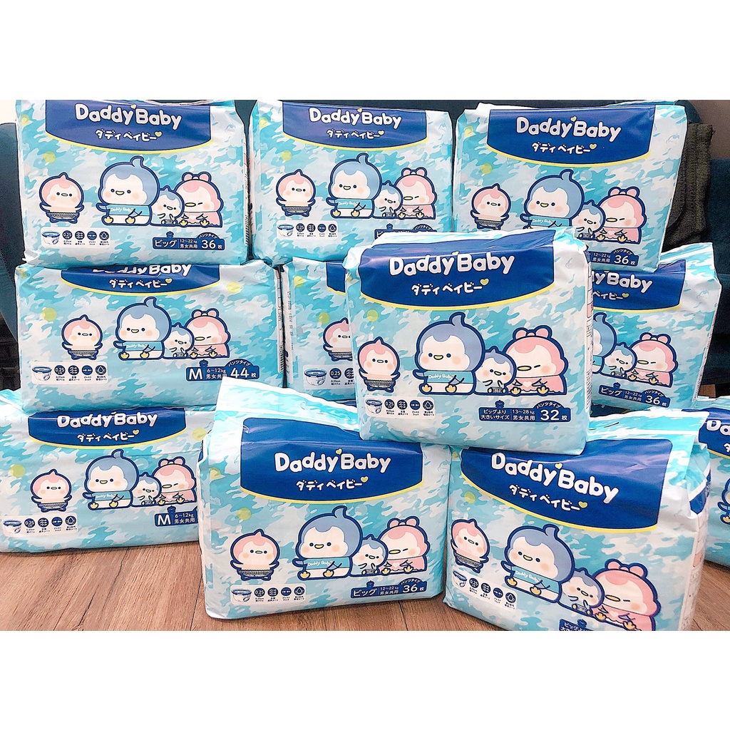 Bỉm quần DADDY BABY chim cánh cụt xuất Nhật Bản mỏng nhẹ như mây M44/L40/XL36/XXL32