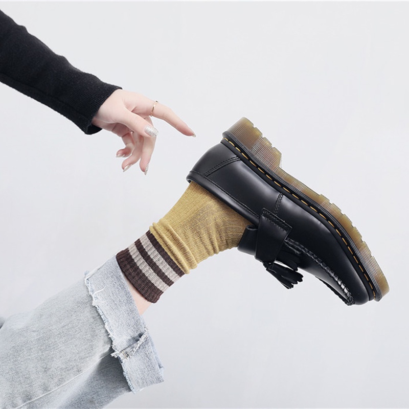 Giày lười Dr.Martens da thật phối tua rua size 35-46 thời trang thường ngày unisex