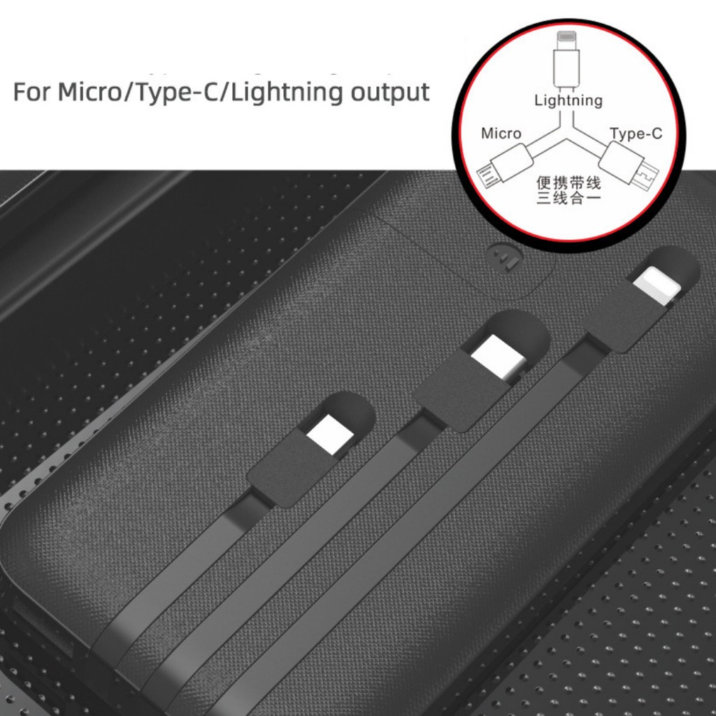 [CHÍNH HÃNG] Pin Sạc Dự Phòng BYZ W10 10.000mAh Màn LCD Hiển Thị Pin Tích Hợp 3 Cổng Sạc Lightining Type C Micro USB