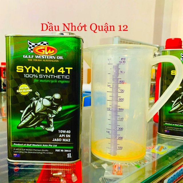 Nhớt Cao Cấp Xe Số Tay Côn - Gulf Western Oil SYN-M 4T PAO + Ester 10W-40 Dòng Racing Thương Hiệu Lớn Của Australia