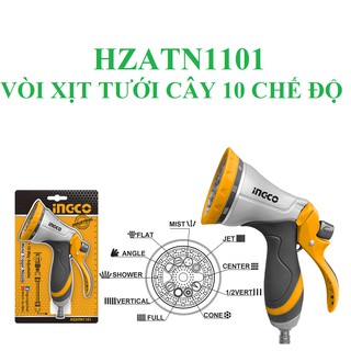 HZATN1101 Vòi xịt tưới cây (10 chế độ ) hiệu Ingco