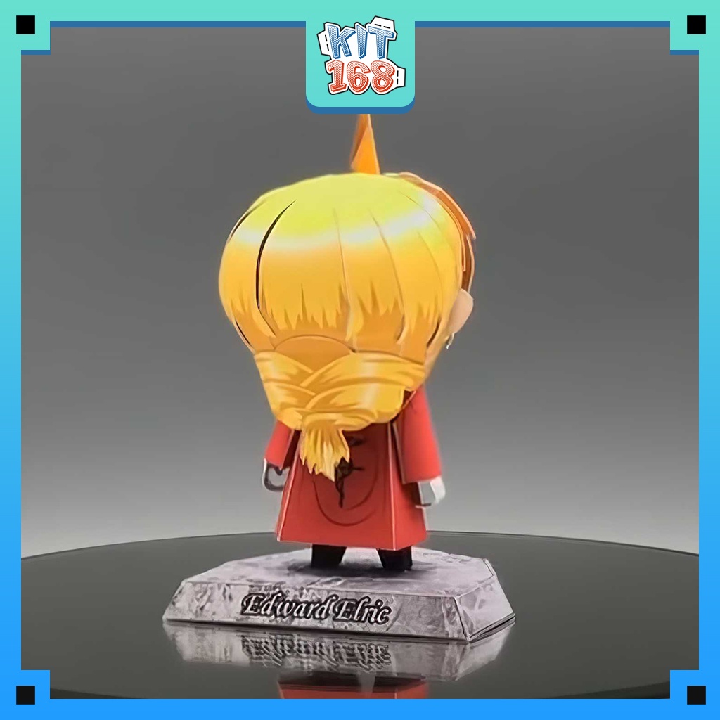 Mô hình giấy Anime Game Chibi Edward Elric - Fullmetal Alchemist+ kit hộp trang trí