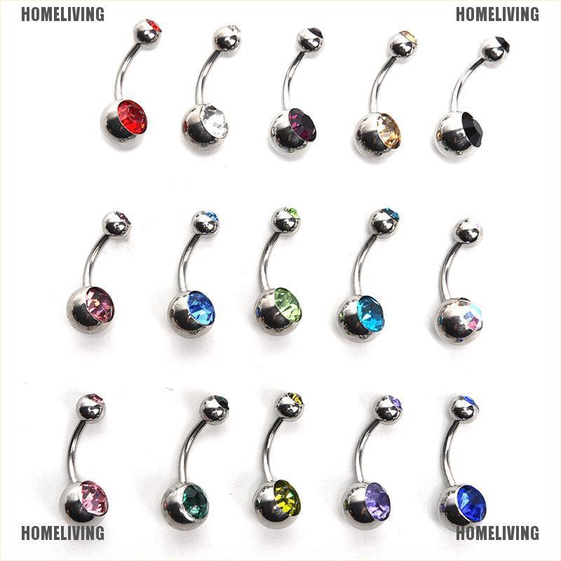 Set 10 / 12 / 15 Khuyên Rốn Đính Đá Pha Lê