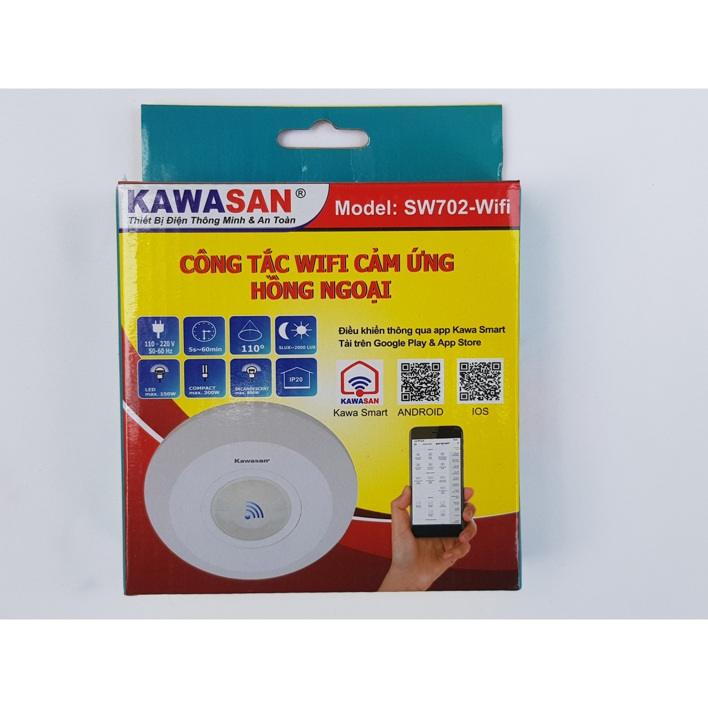 Công tắc wifi cảm ứng hồng ngoại nổi trần SW702-WIFI